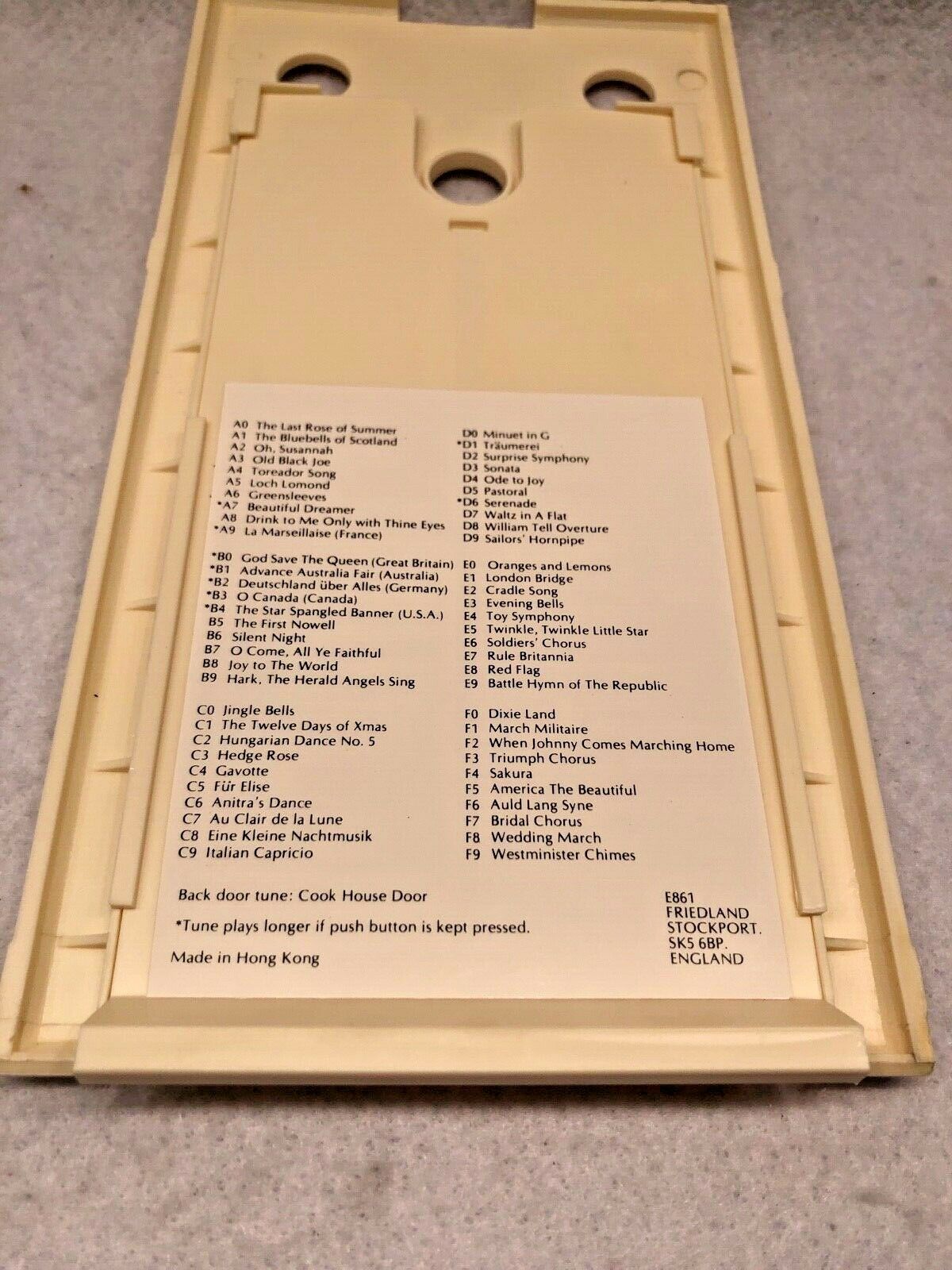 friedland stockport sk5 6bp doorbell manual